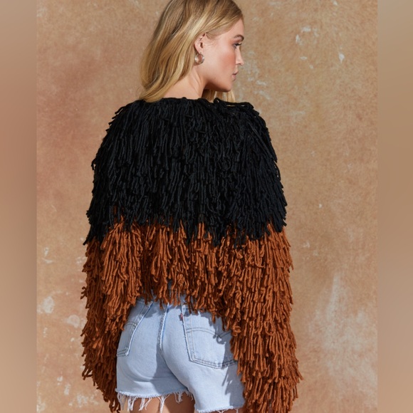 Nasty Gal Shaggy Cardigan Size S - Picture 2 of 7